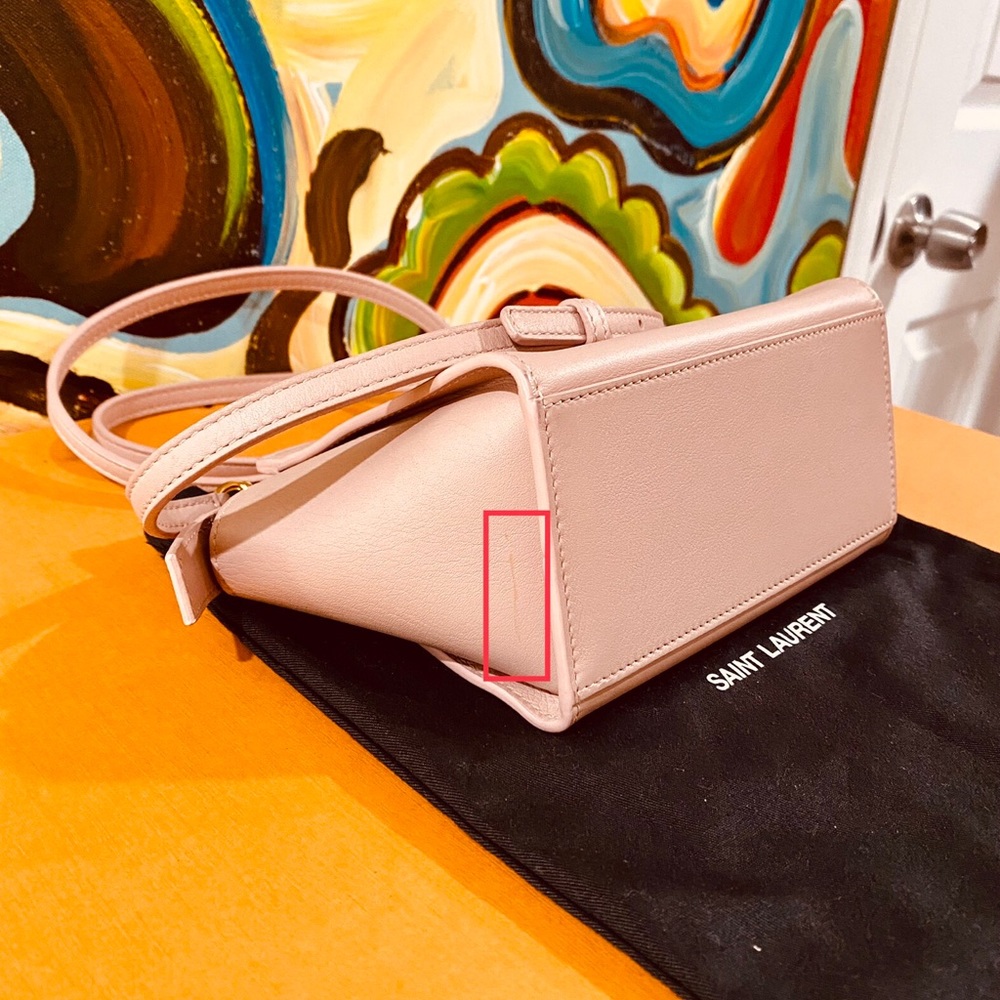 🛑SOLD🛑 💖💖💖Authentic YSL Pink Calfskin Toy Cabas Bag - Picture 8 of 16